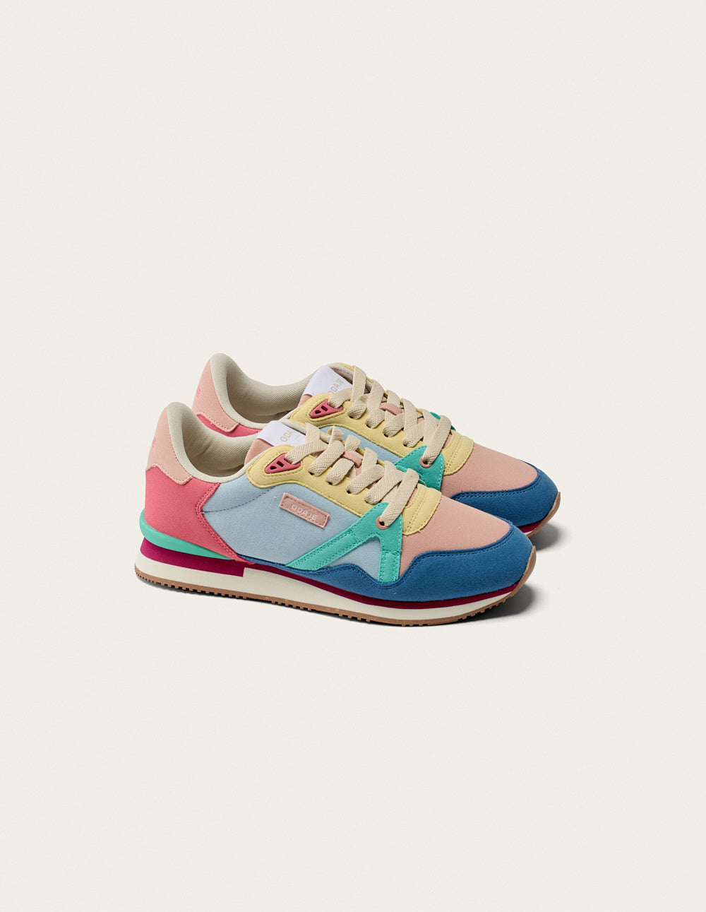 Andrée low-top trainers - Blue light pink duck