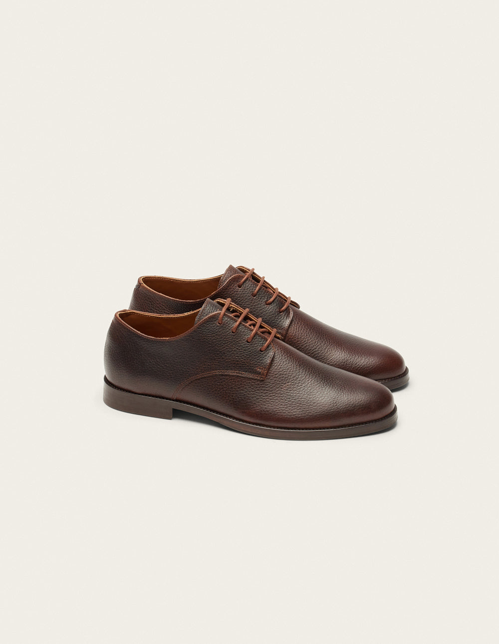 Derbies Antonin - Cuir pull-up grainé marron