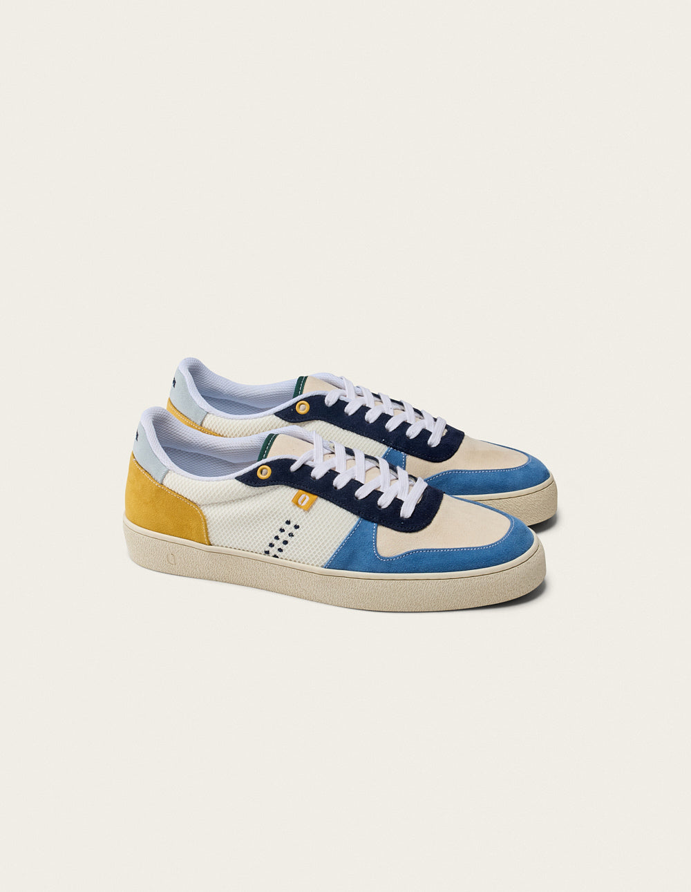 Arthur low-top trainers - Blue ivory mustard