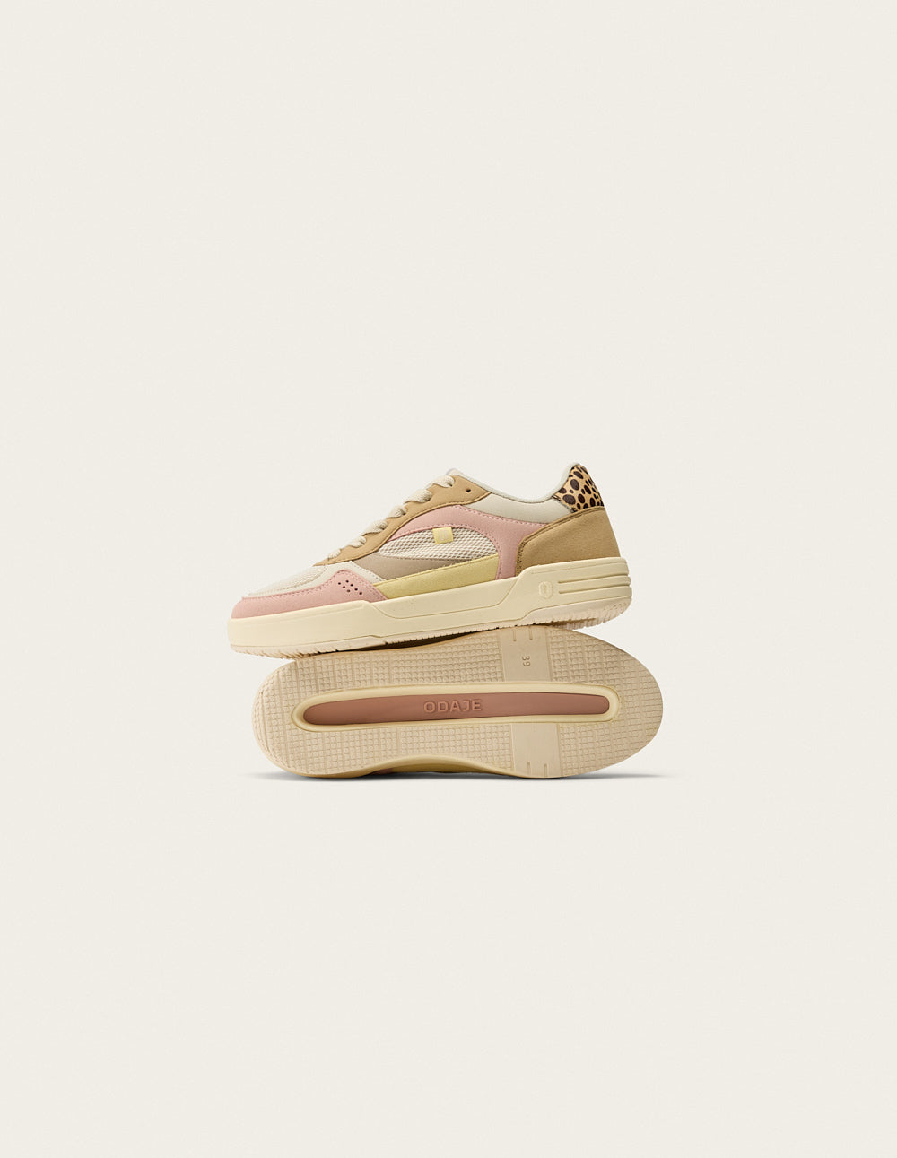 Axelle low-top trainers - Light pink ecru