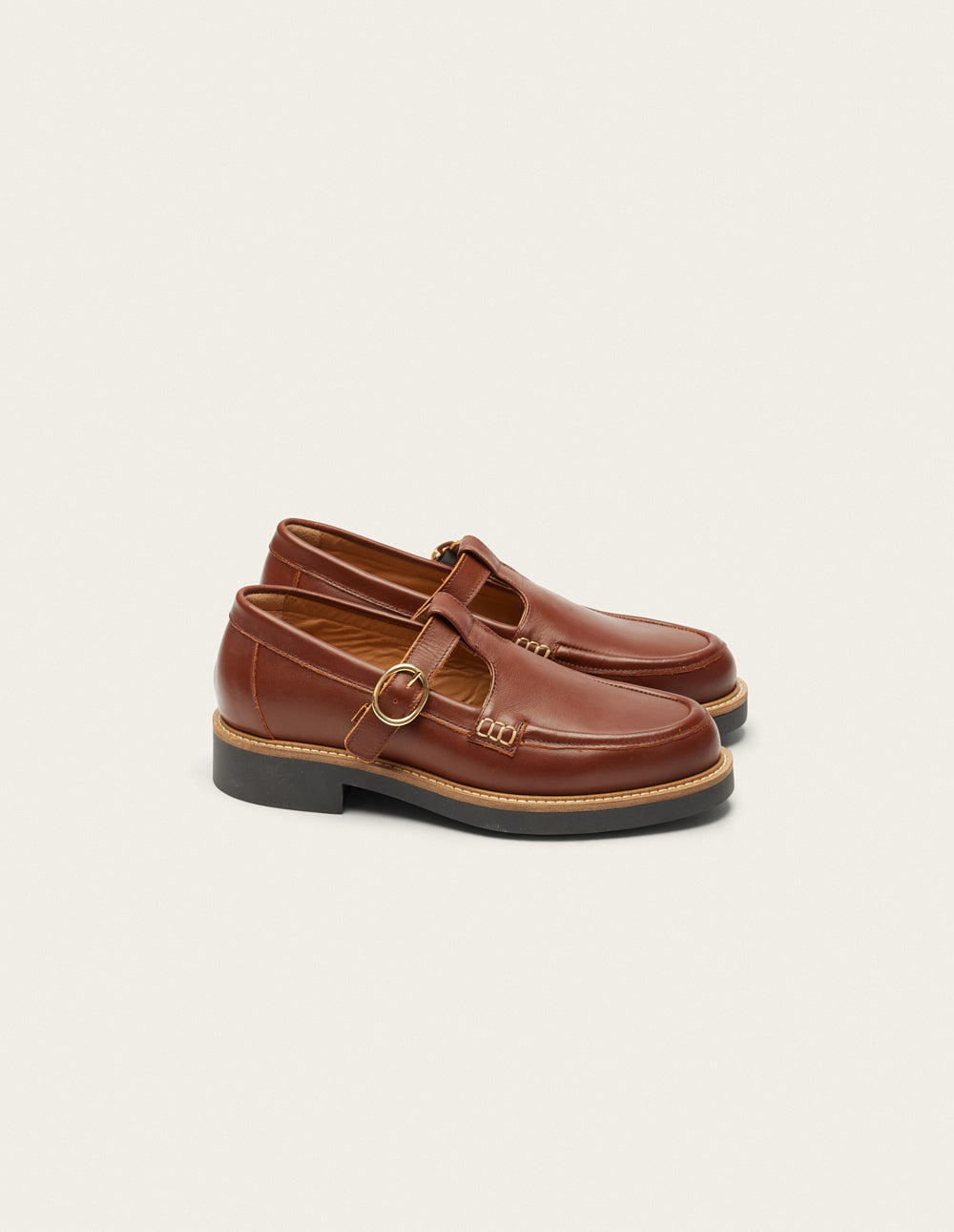 Derbies Carmen - Cuir marron