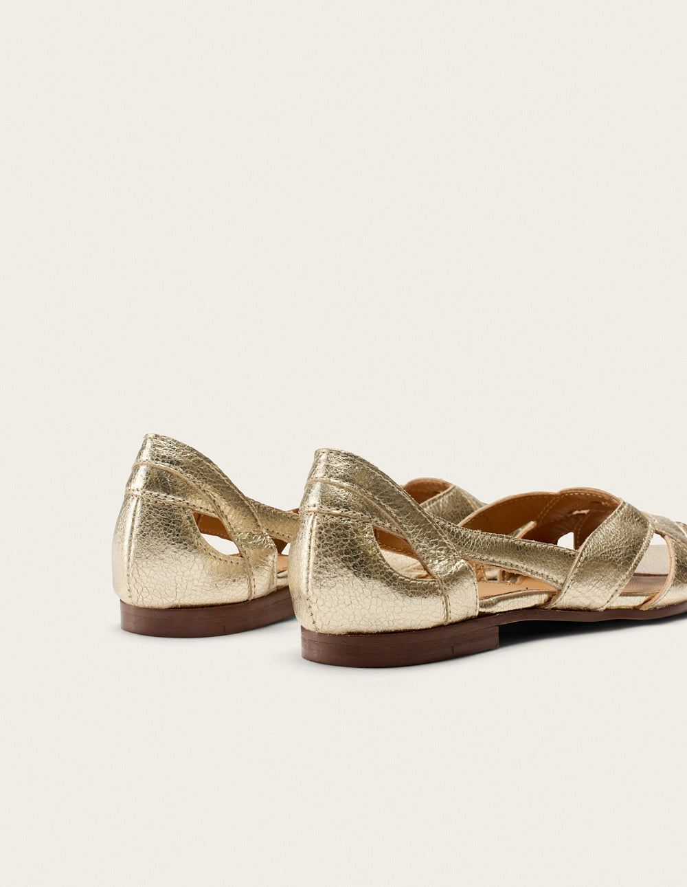 Clémentine Sandals - Champagne Grained Leather