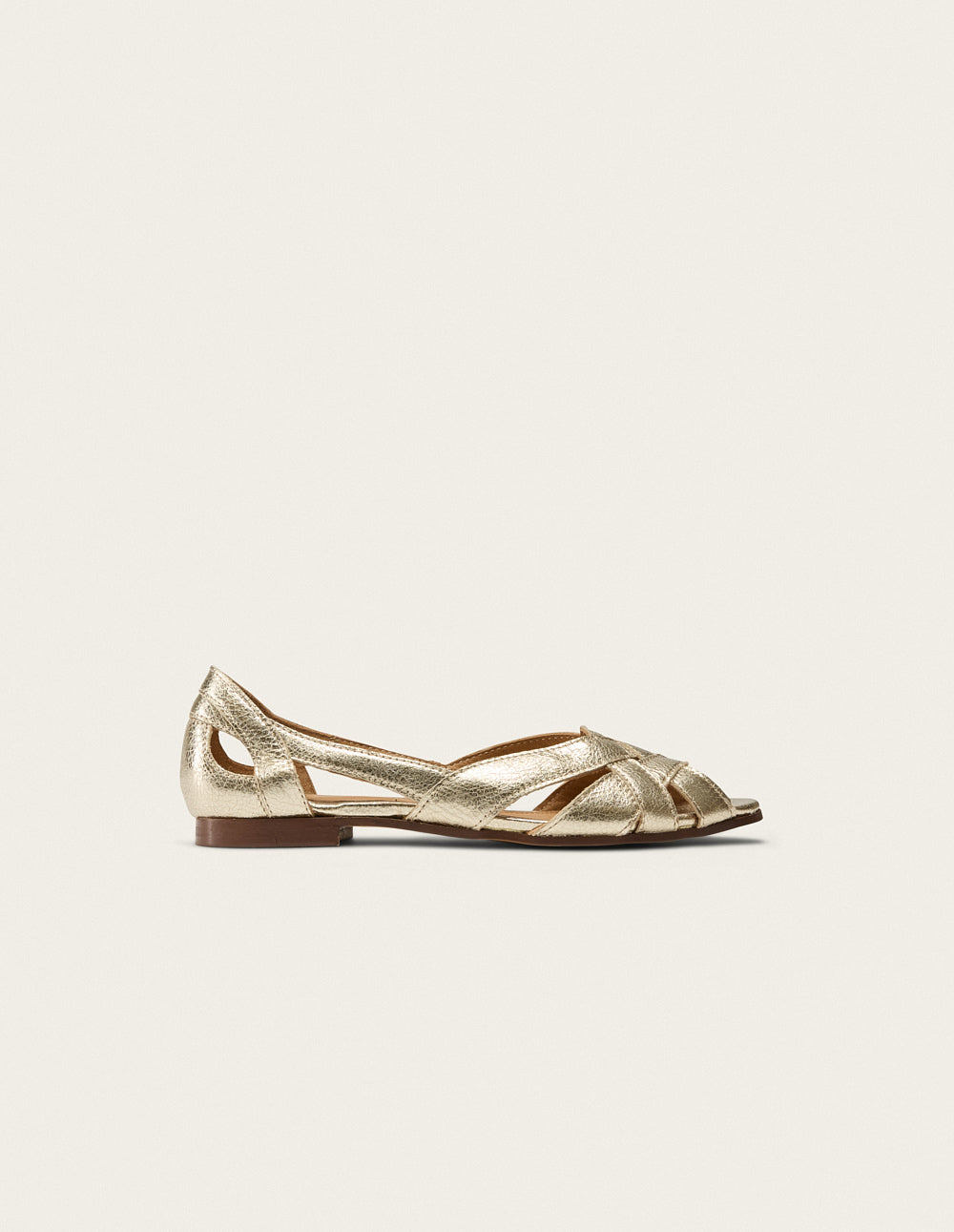 Clémentine Sandals - Champagne Grained Leather