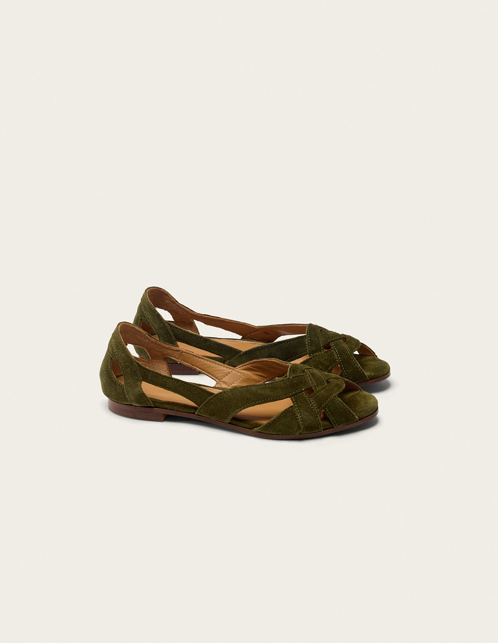 Clémentine Sandals - Khaki Suede