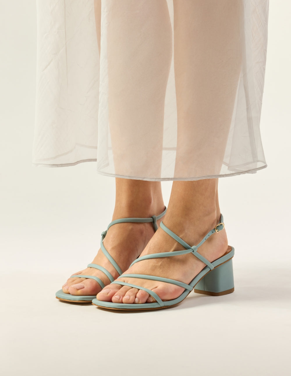 Cola Heeled sandals - Sky Leather