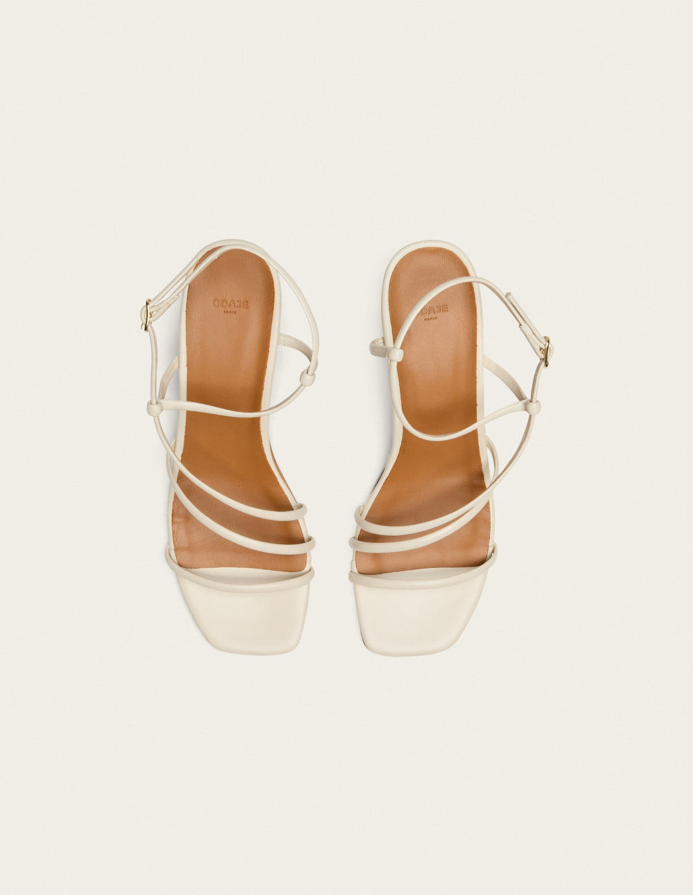 Cola Heeled sandals - Ecru Leather