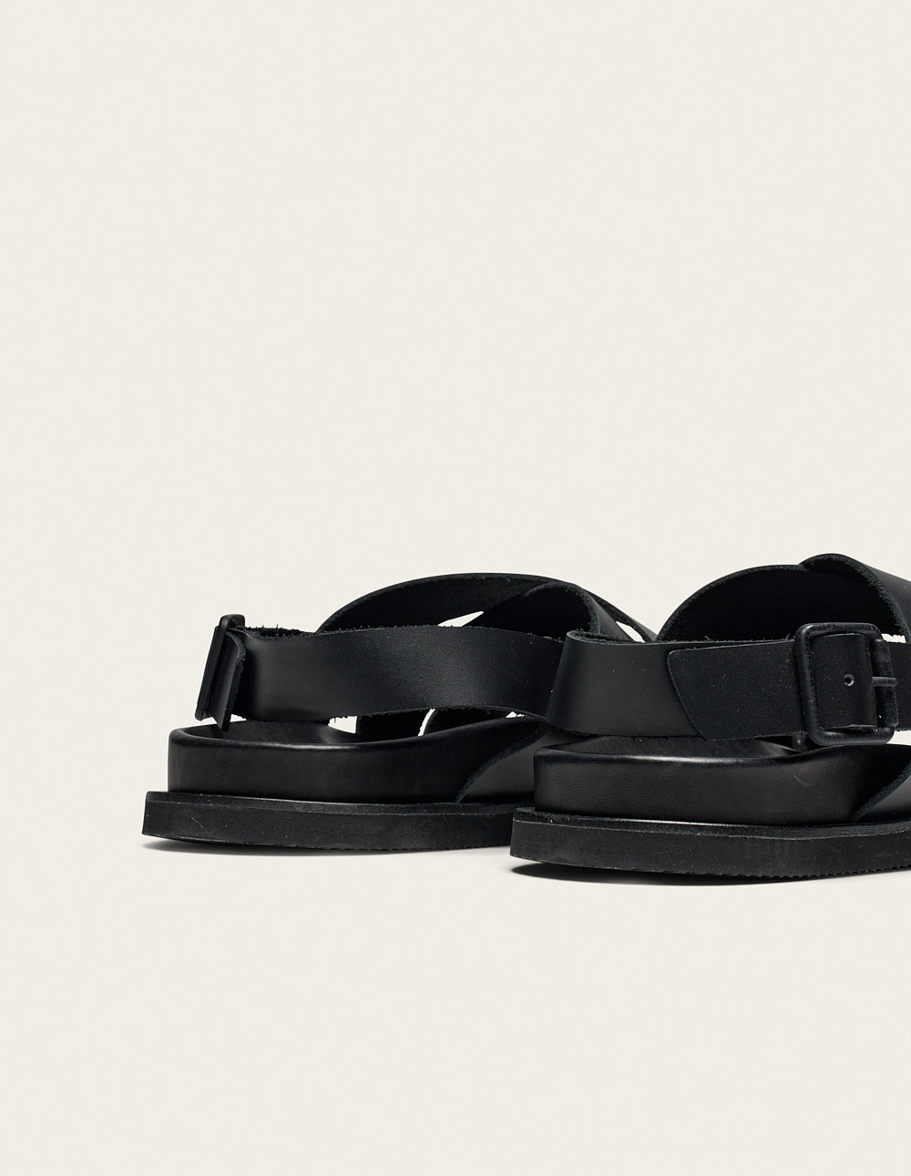 Davao Sandals - Black Leather