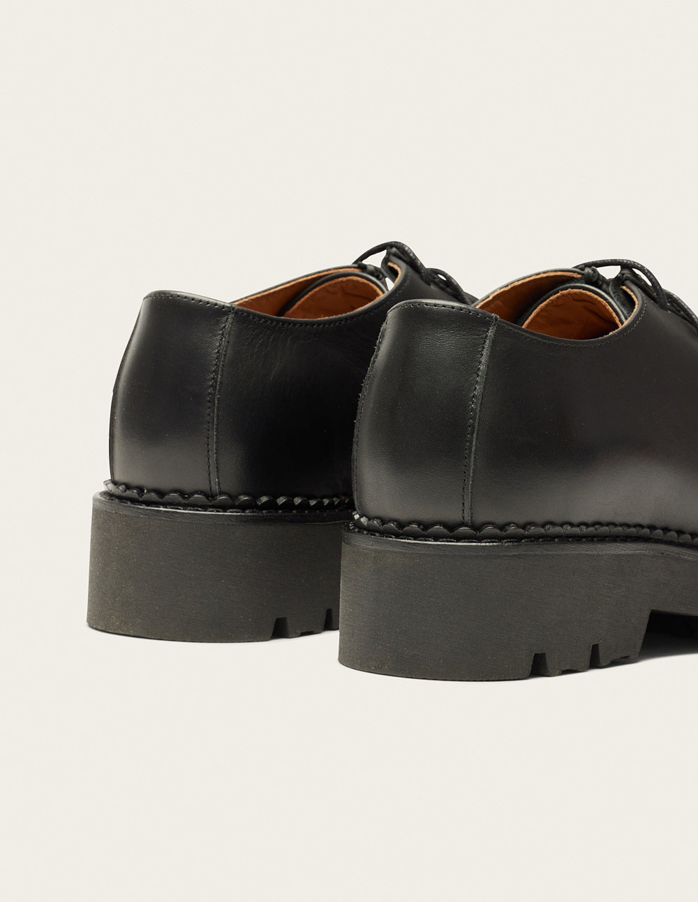 Derbies Deborah - Black leather