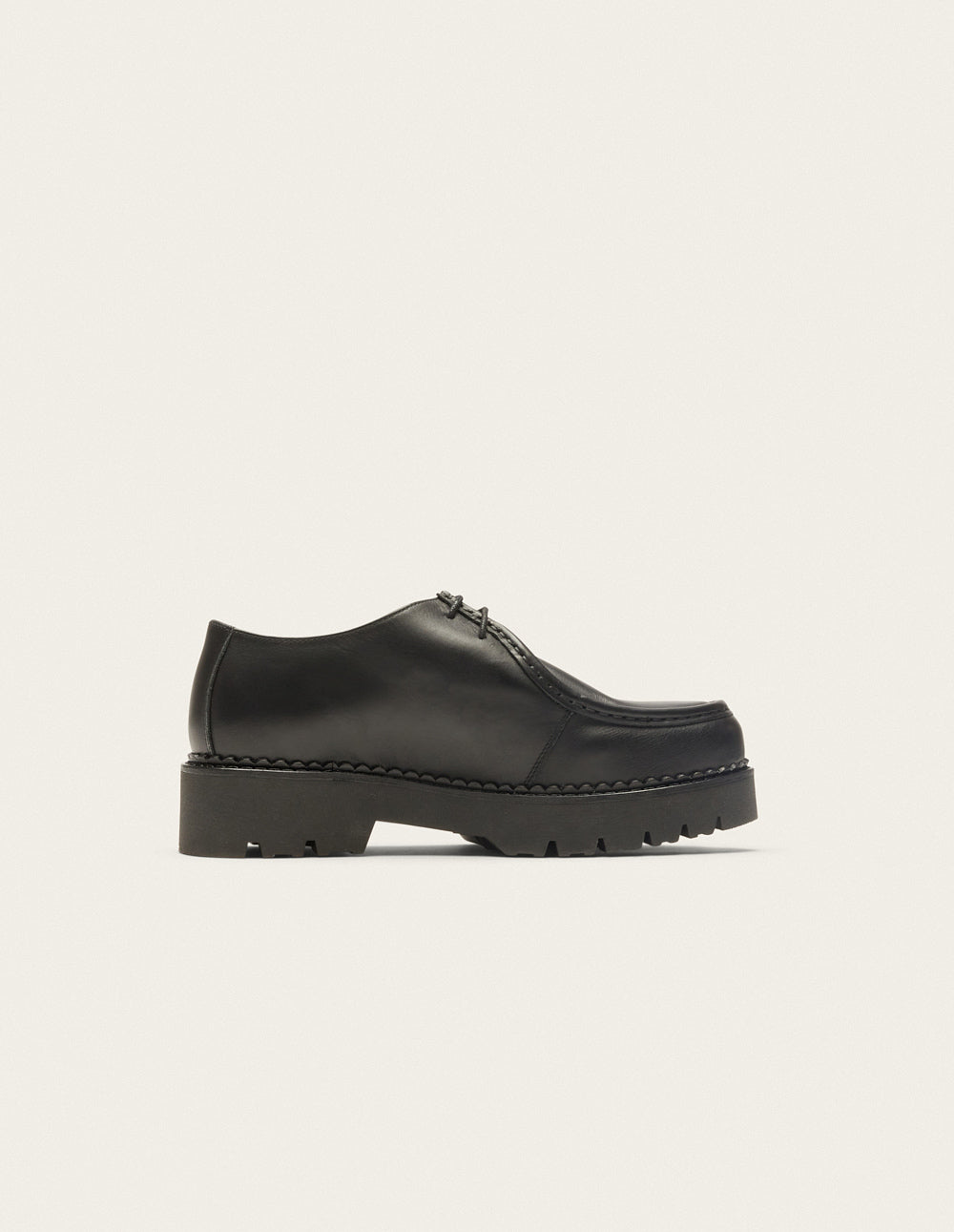 Derbies Deborah - Black leather