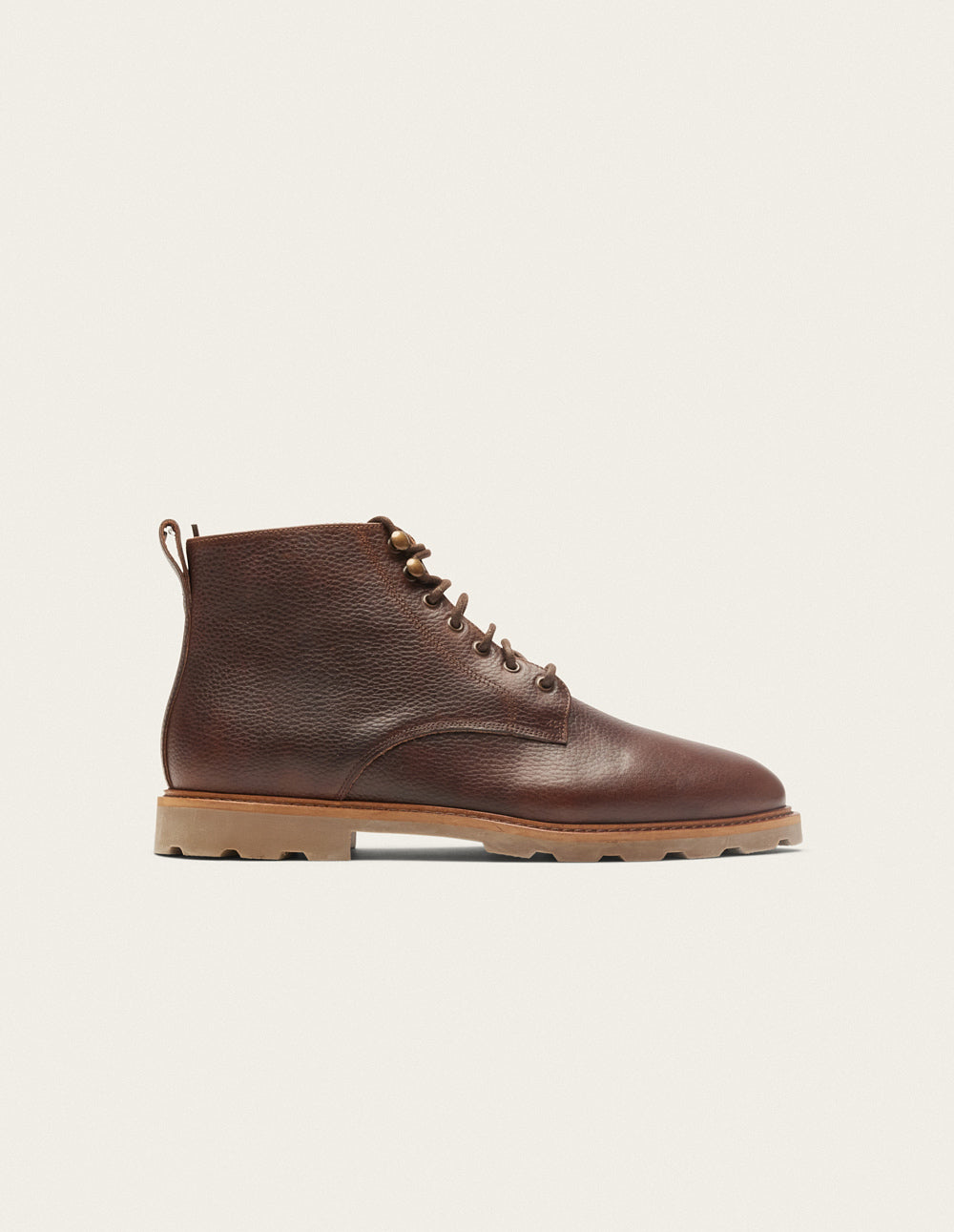 Low boots Eugène - Brown grained pull up leather