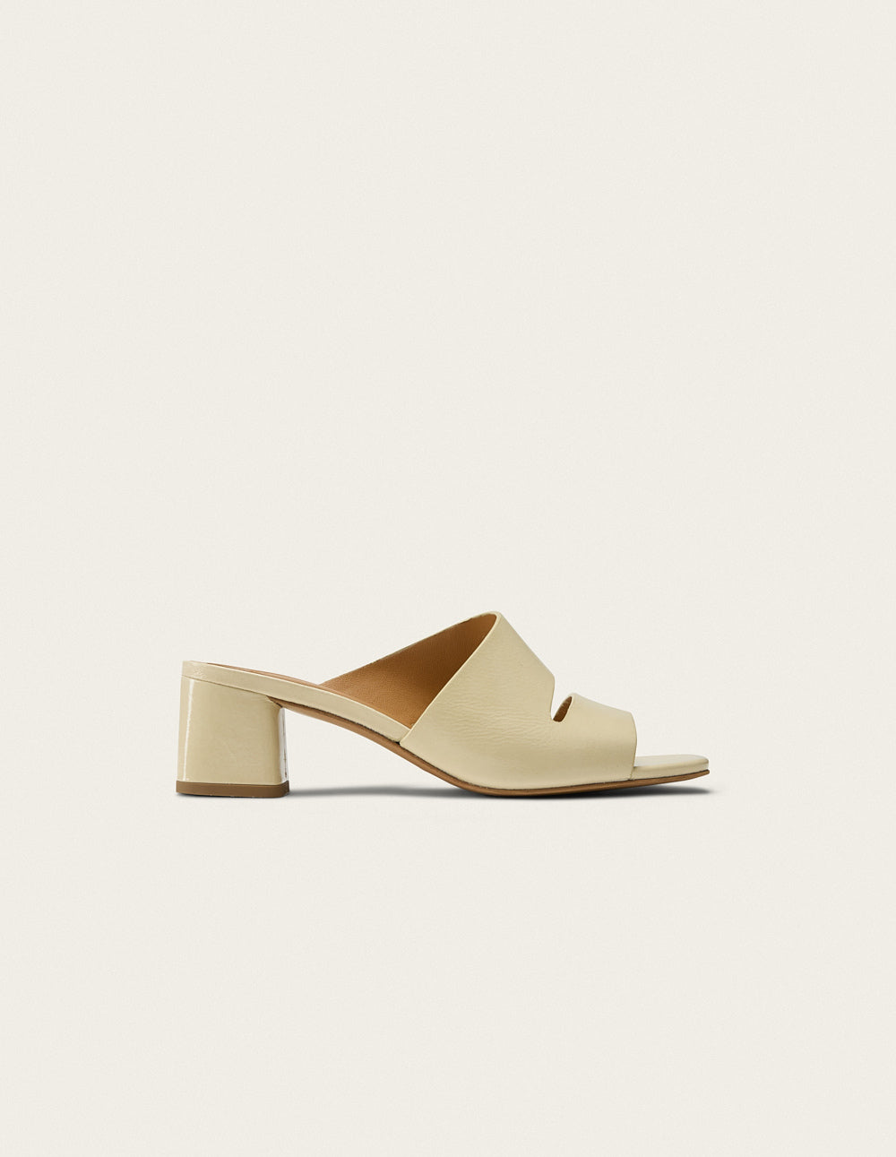 Fika Mules - Ecru Pleated Leather