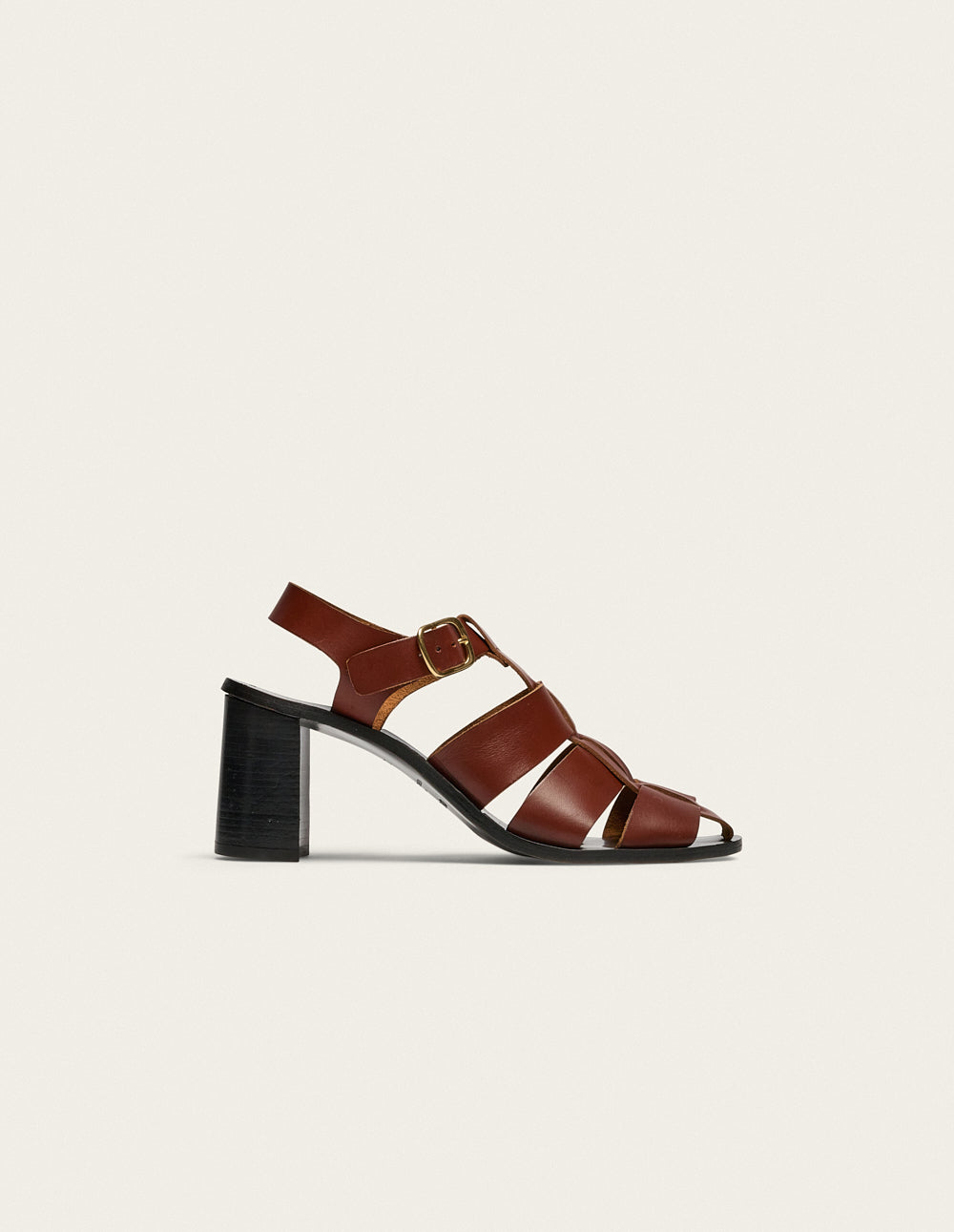 Flango Heeled sandals - Mahogany Leather