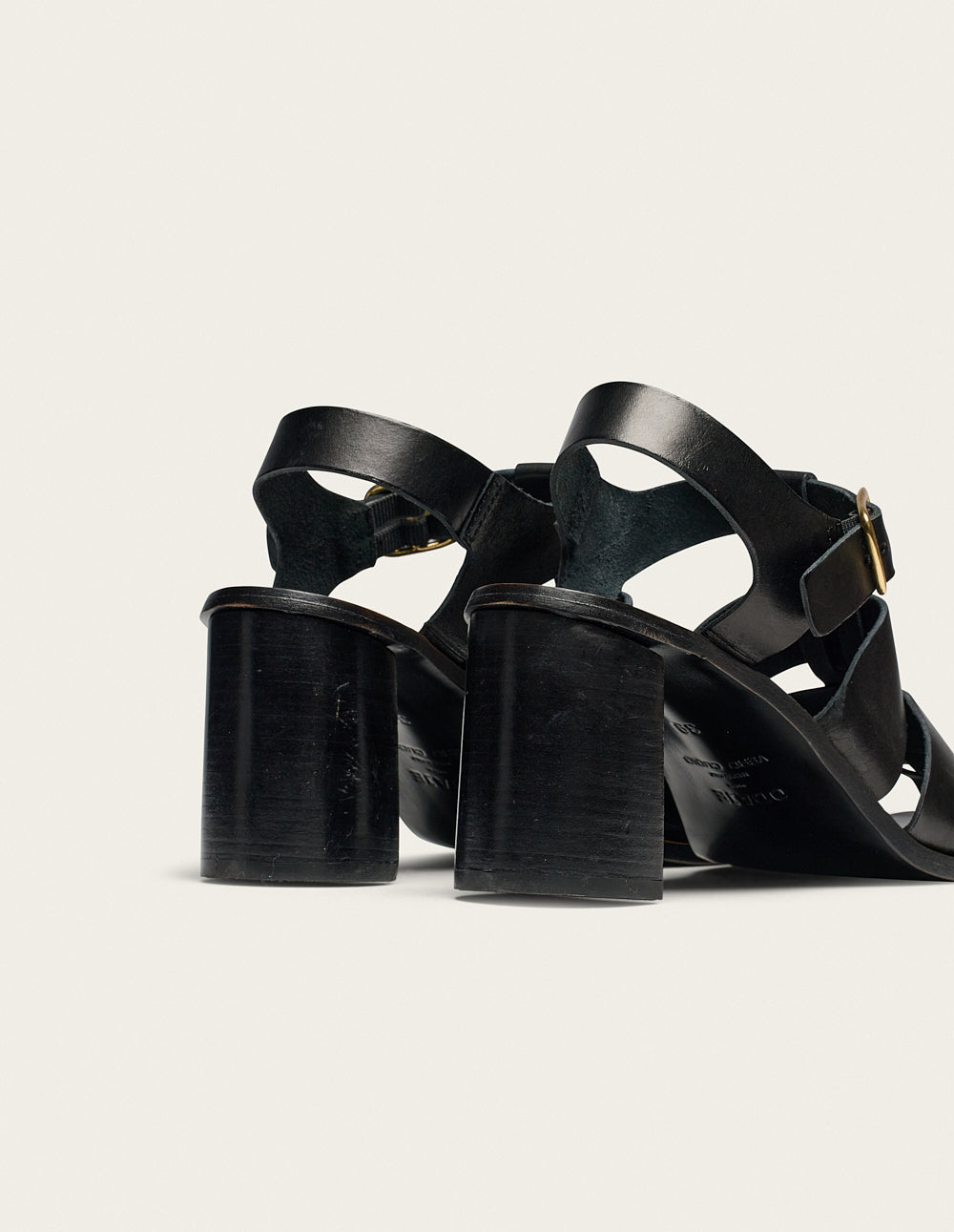 Flango Heeled sandals - Black Leather