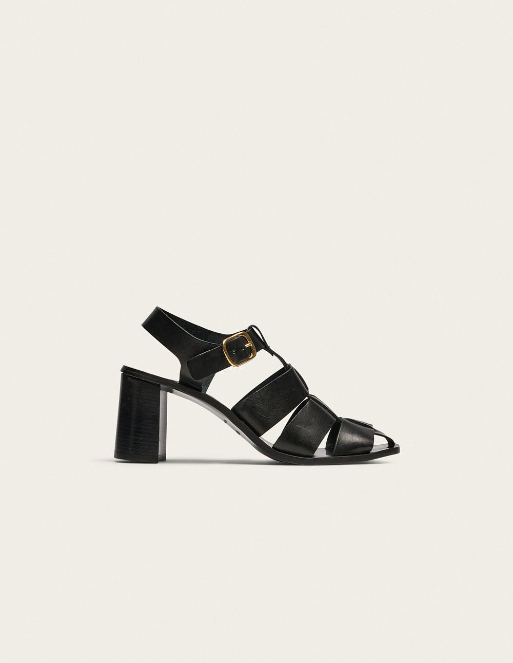 Flango Heeled sandals - Black Leather