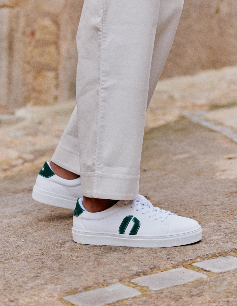 Gabin low-top trainers - White green