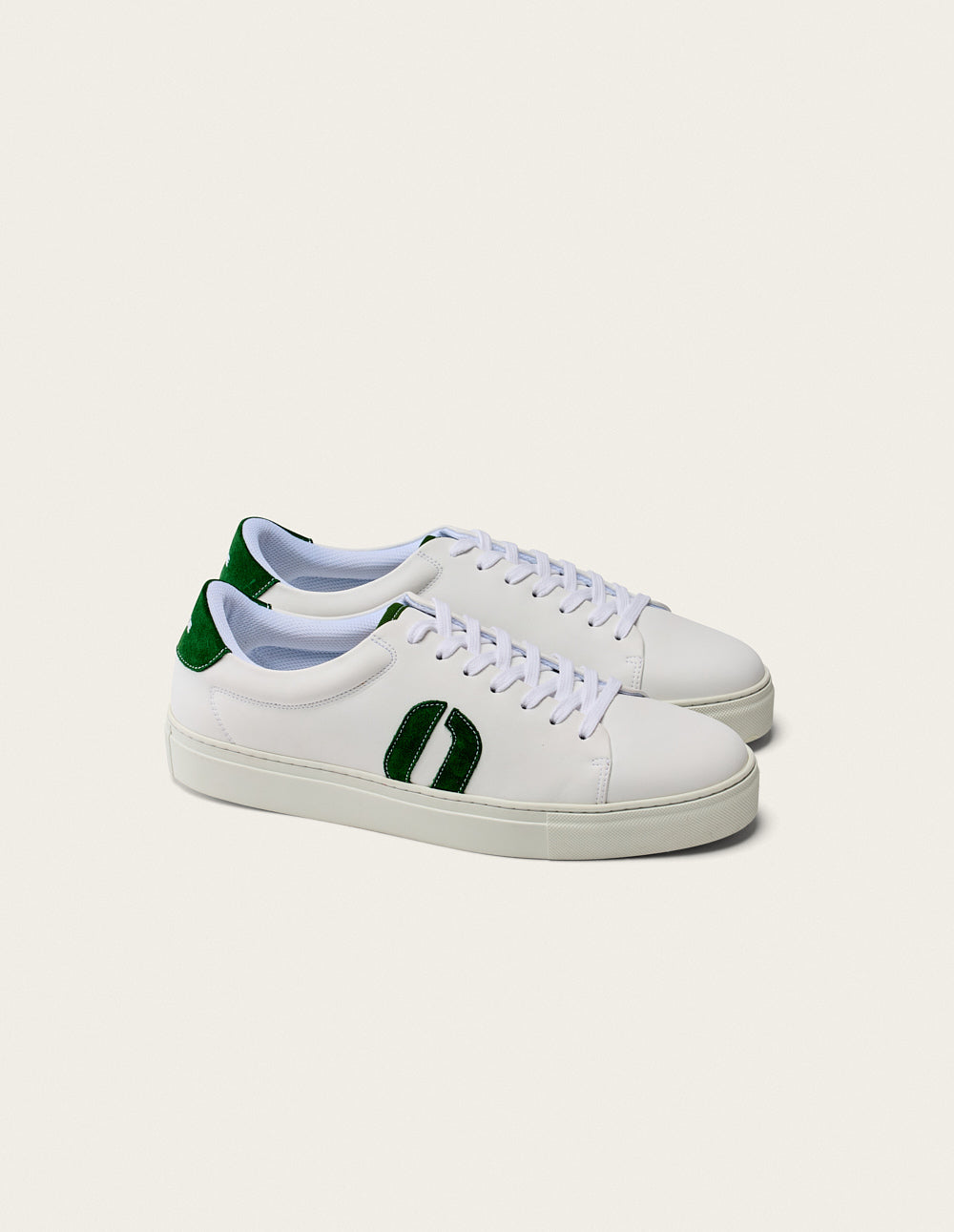 Gabin low-top trainers - White green