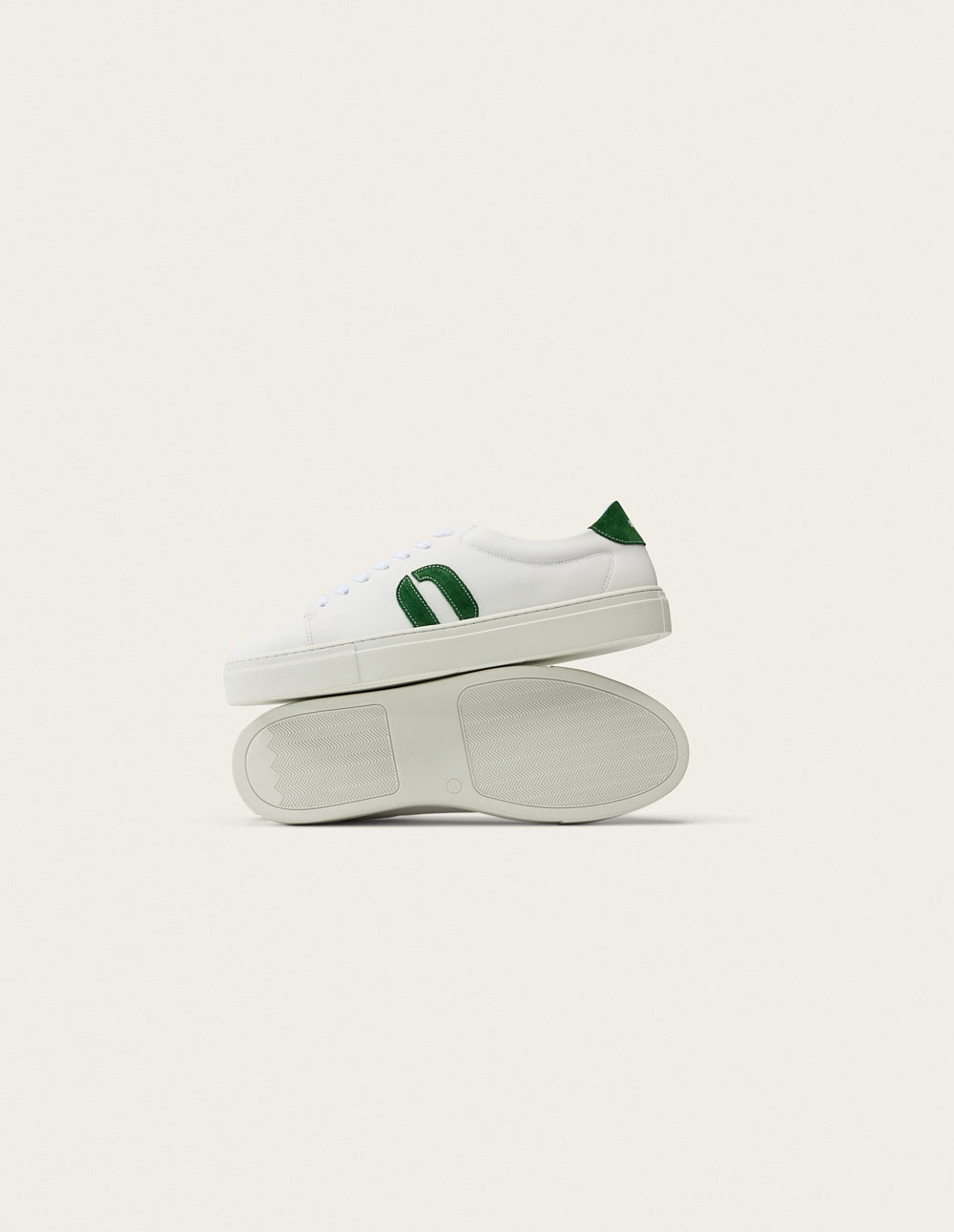 Gabin low-top trainers - White green