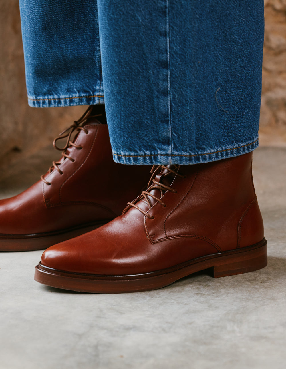 Ankle boots Guillaume - Cognac leather