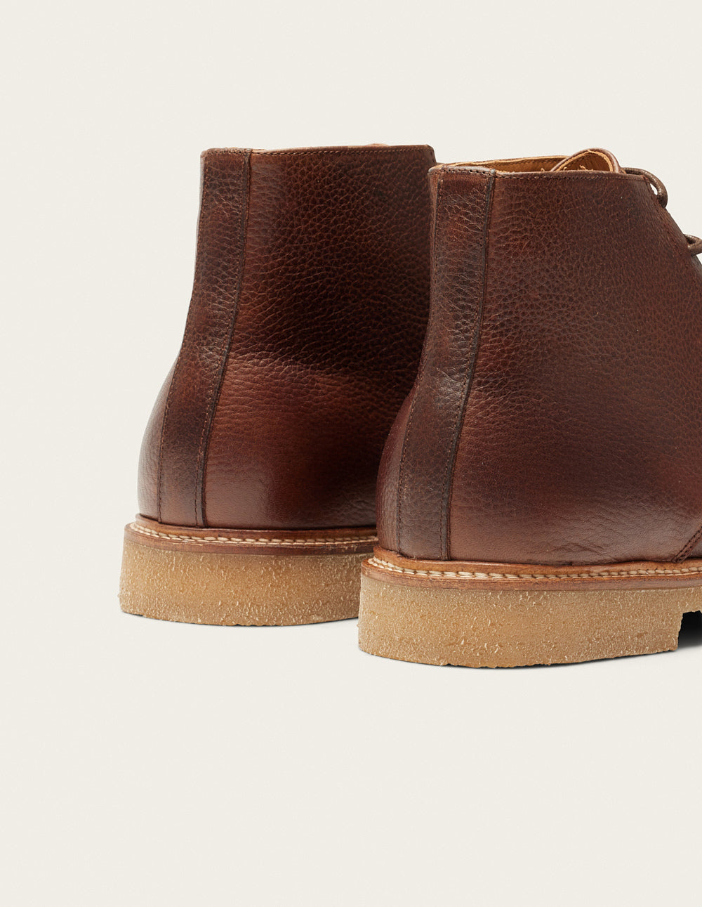 Boots Hugo - Brown grained pull-up leather