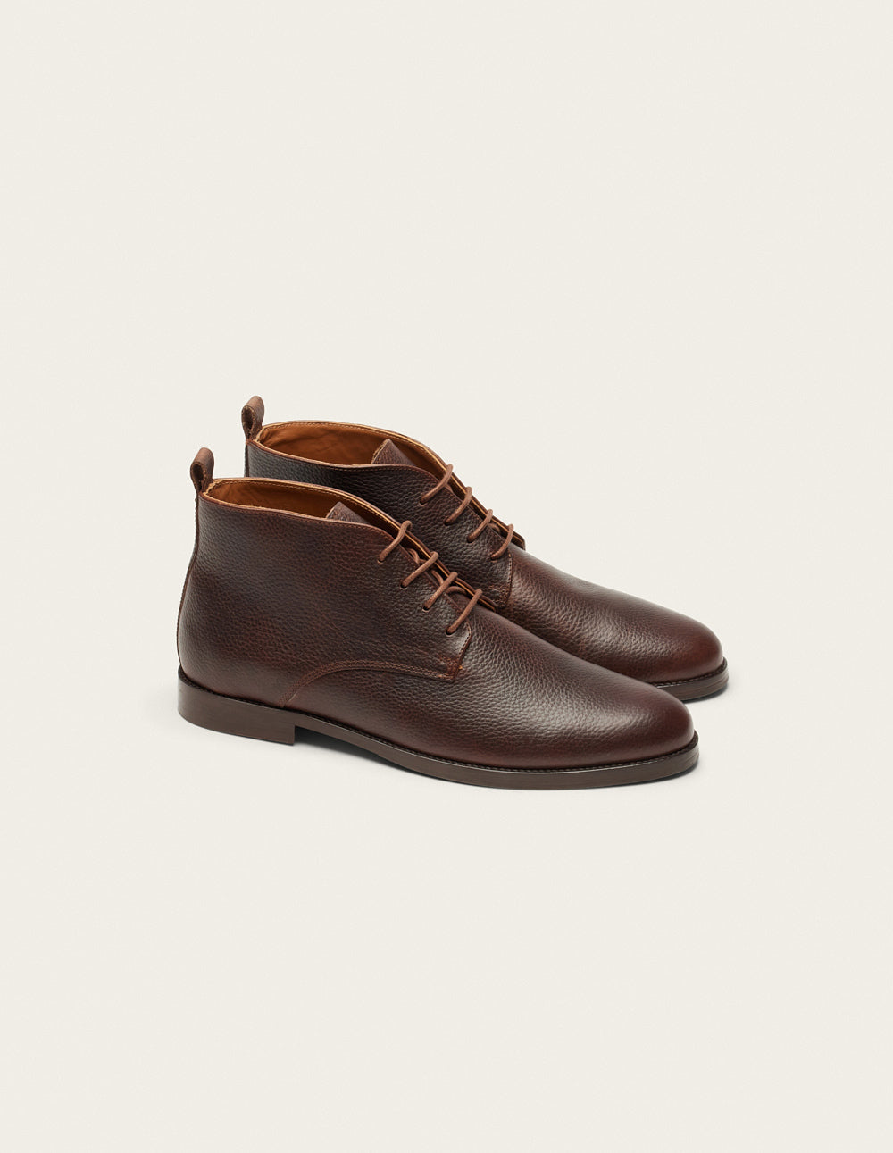 Bottines Jérome - Cuir pull-up grainé marron