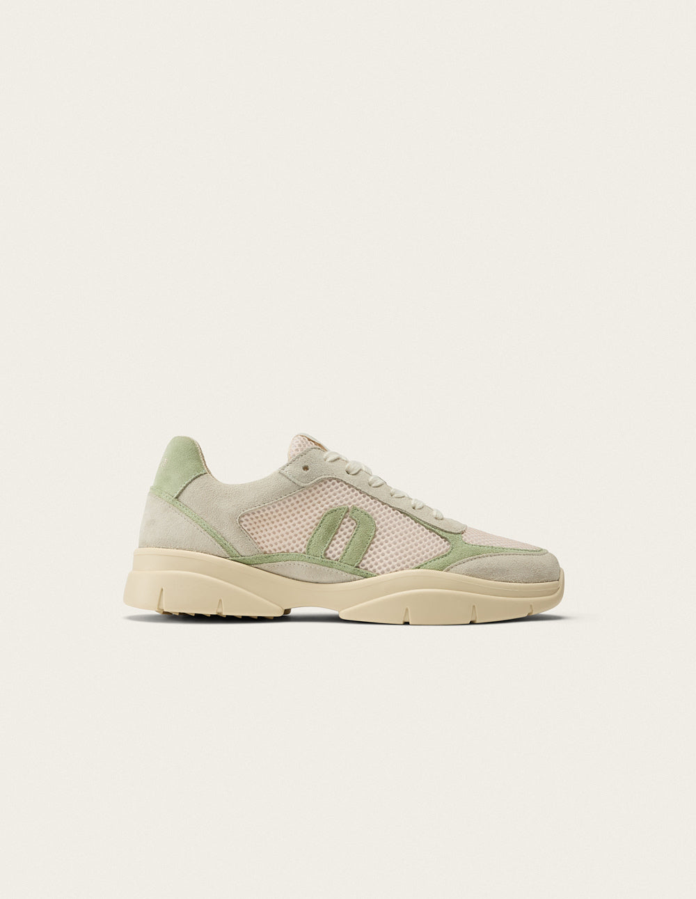 Larel low-top trainers - Ivory green