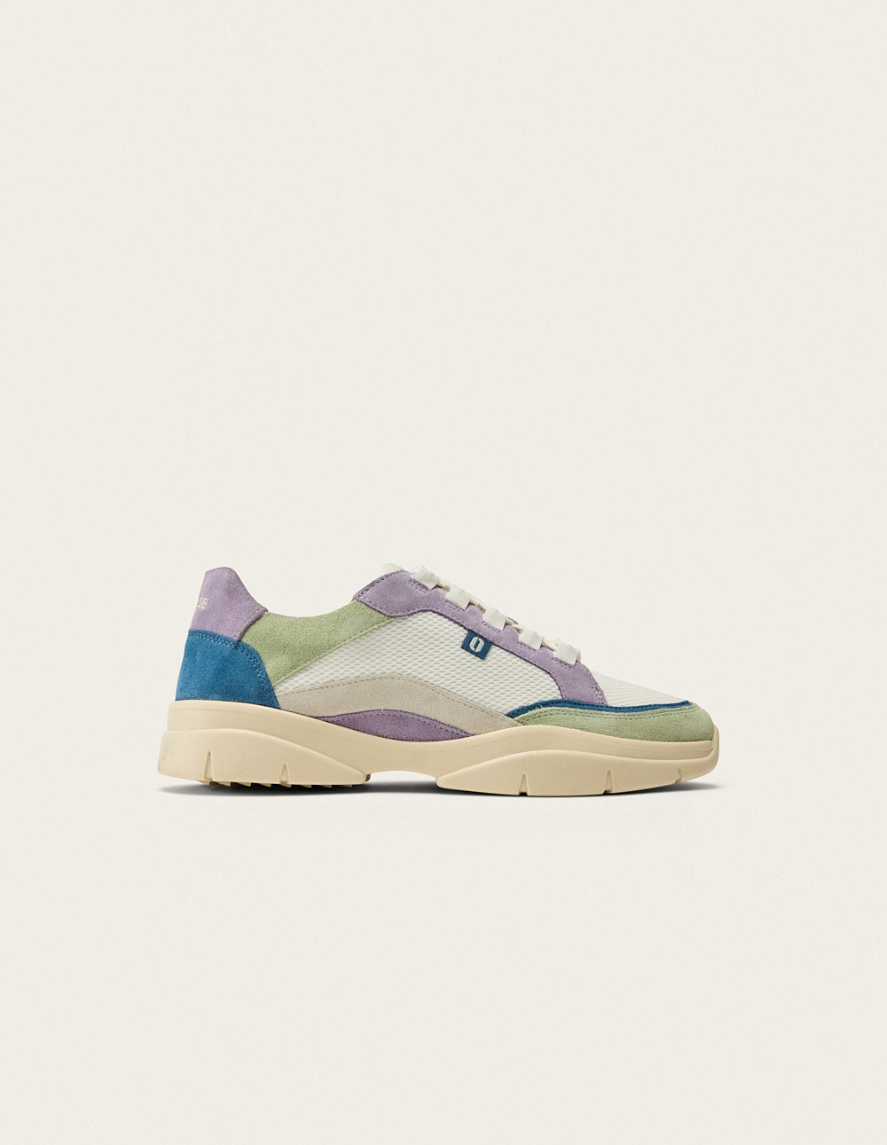 Laura low-top trainers - Green beige lilac