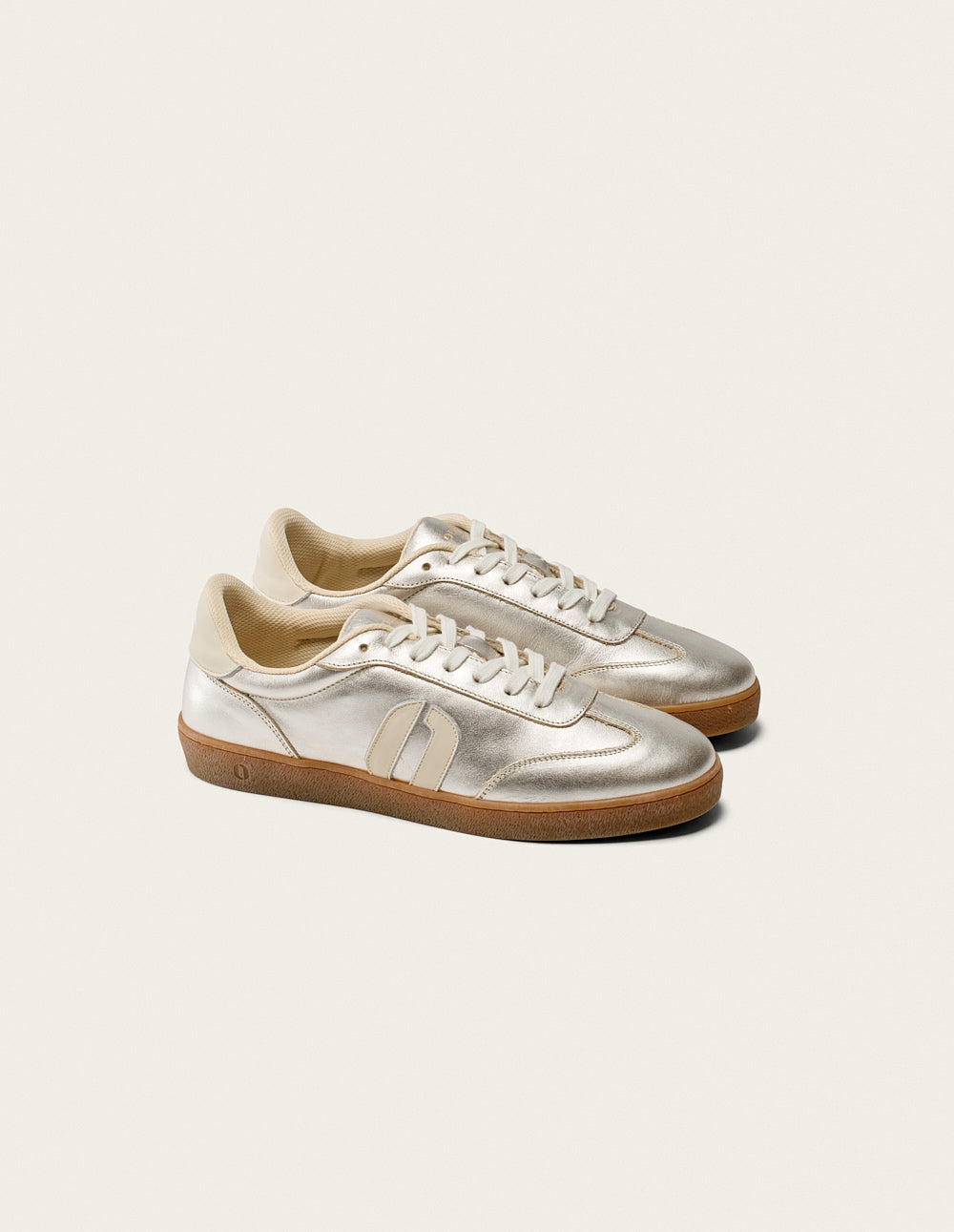 Lucia low-top trainers - Silver ecru