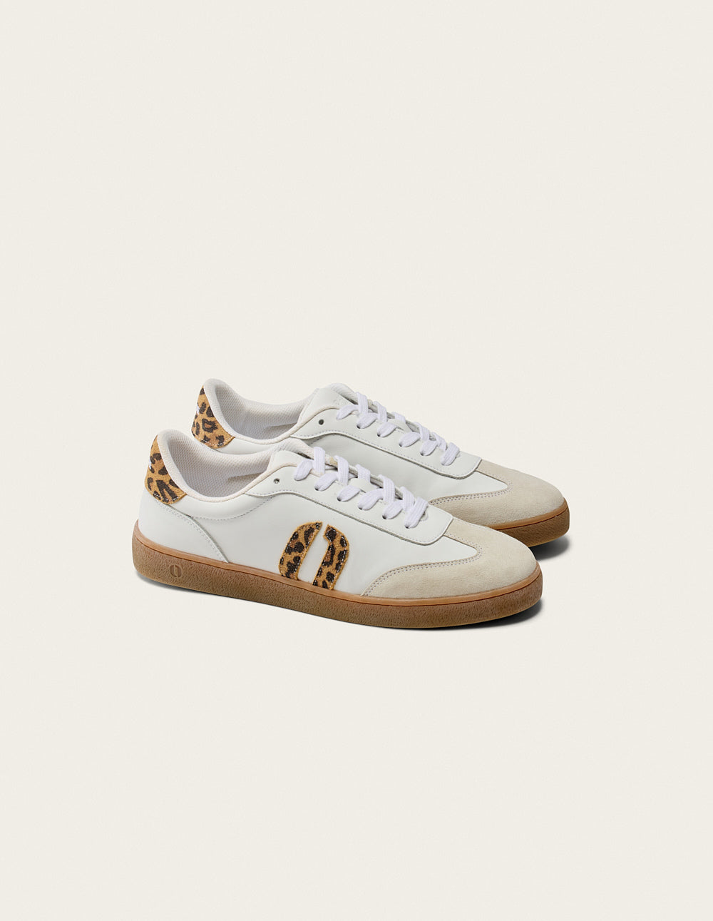 Lucia low-top trainers - White and leopard