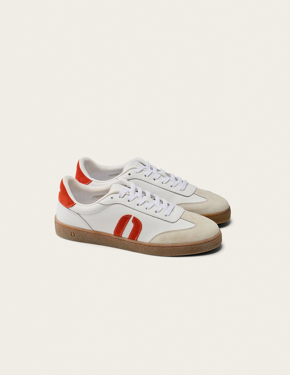 Lucia low-top trainers - White orange