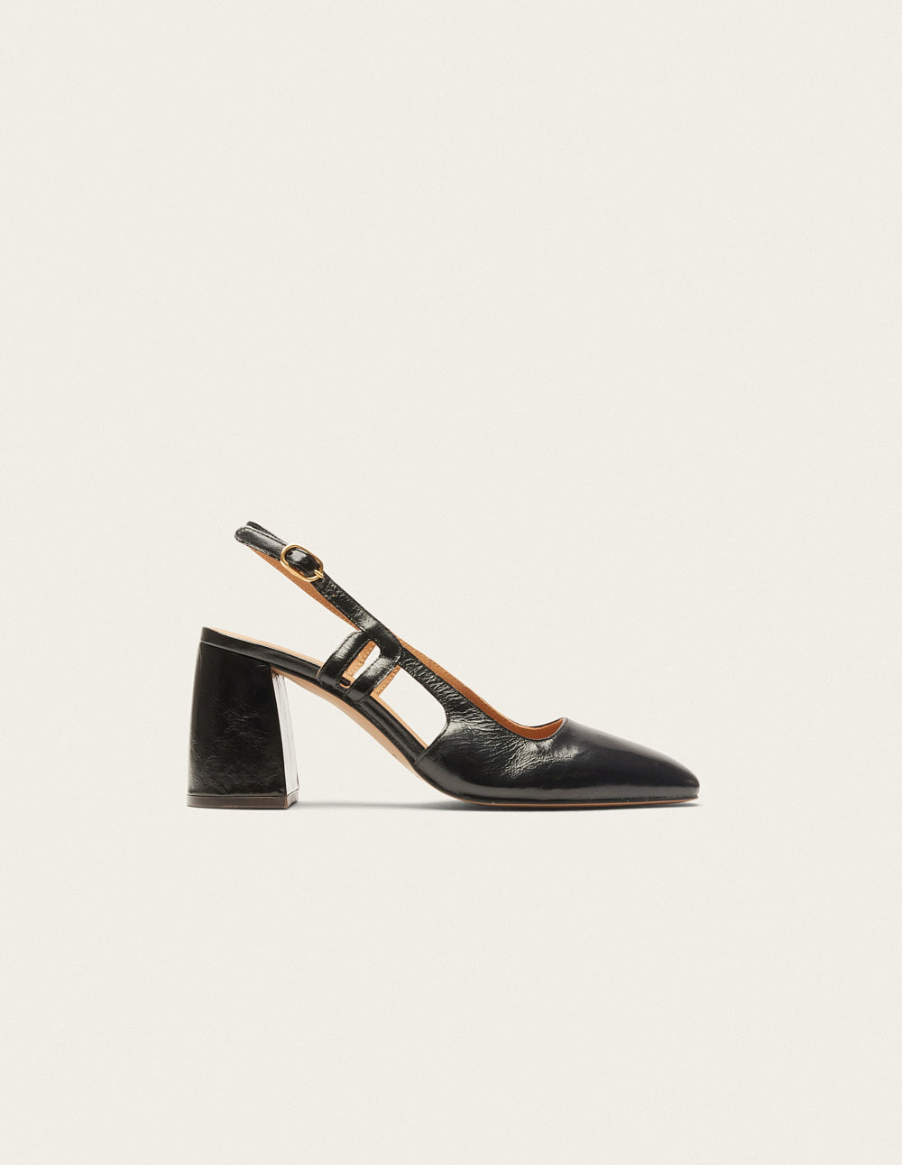 Pumps Marcie - Black pleated leather