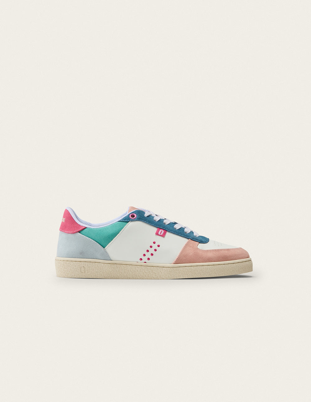 Marie low-top trainers - Old pink white petrol