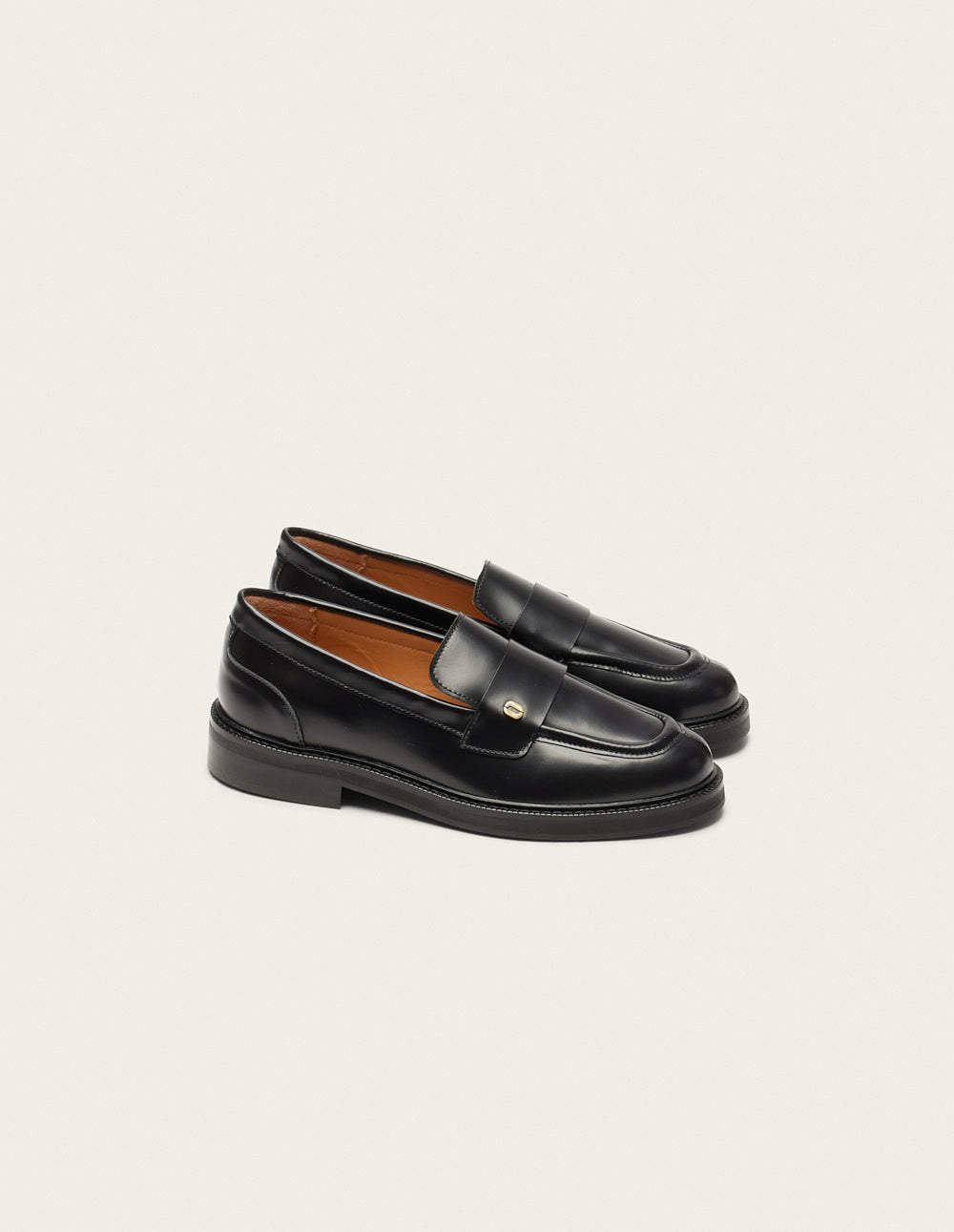 Mocassins Marjorie - Cuir box noir