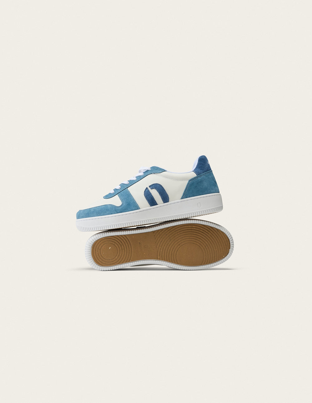 Matthieu low-top trainers - Sky white petrol