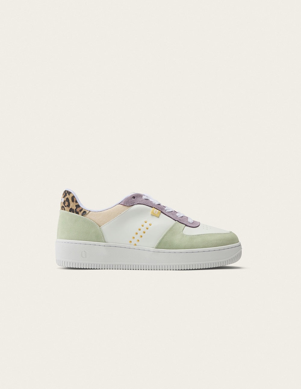 Maxence F low-top trainers - Green white lilac