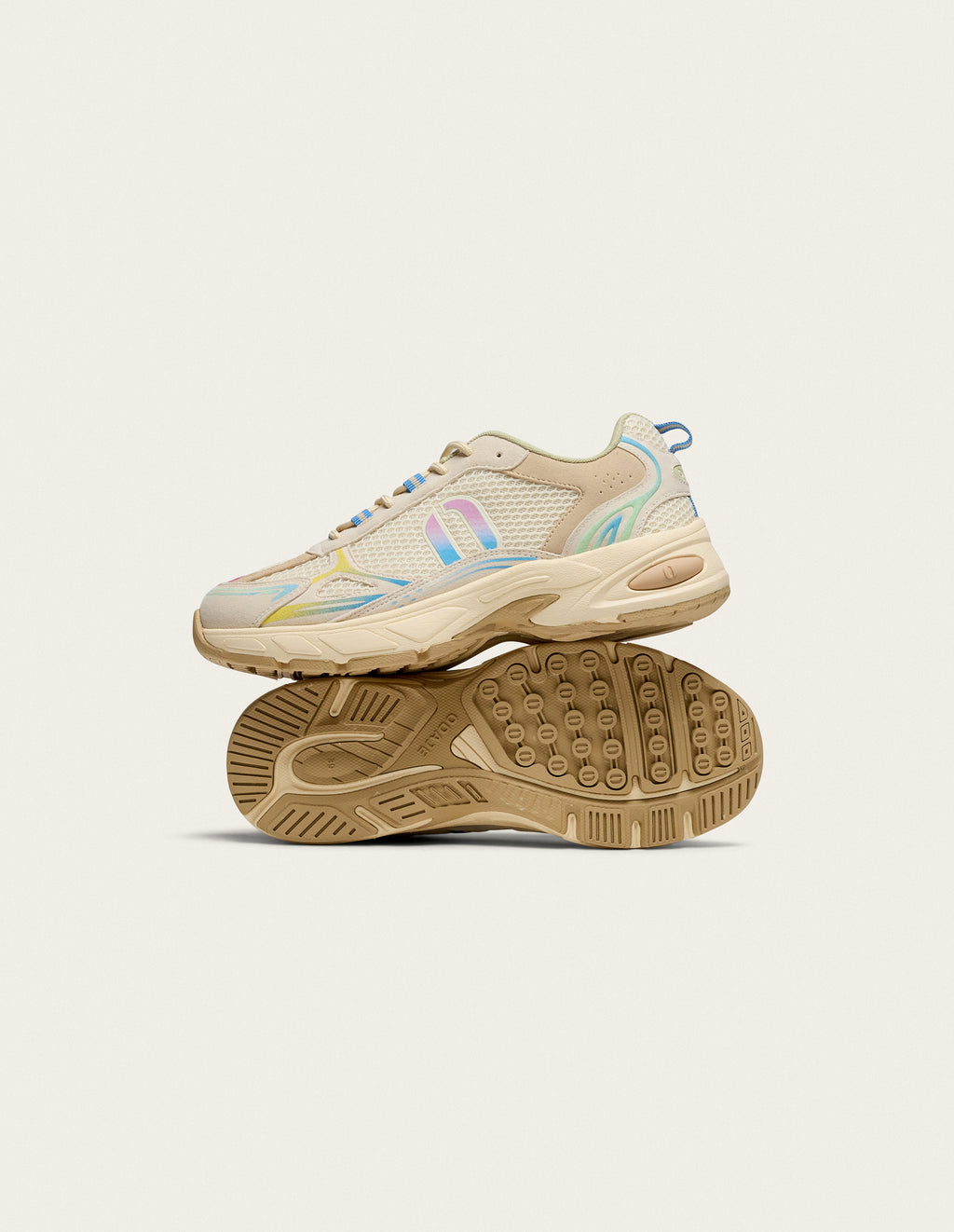 May low-top trainers - Beige holographic