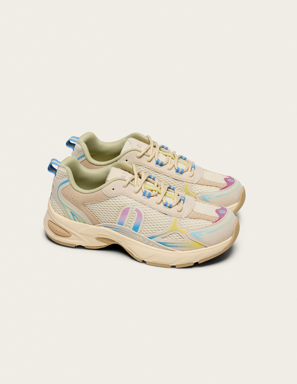 May low-top trainers - Beige holographic