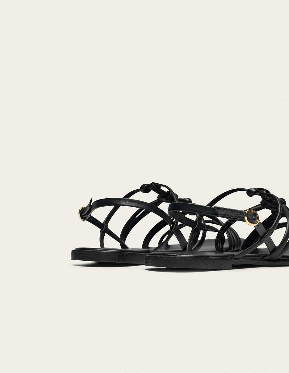 Naen Sandals - Black Leather