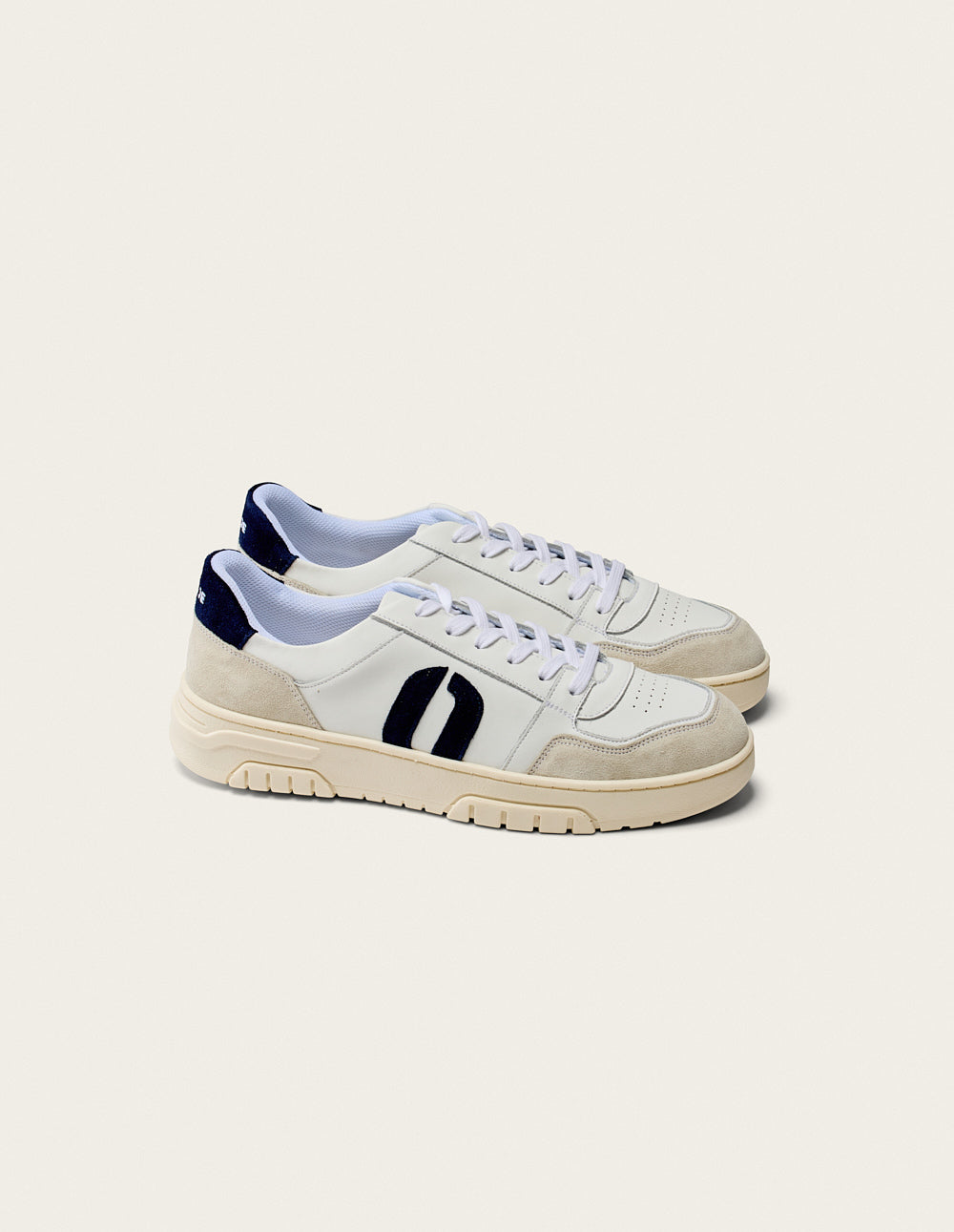 Nino low-top trainers - White navy