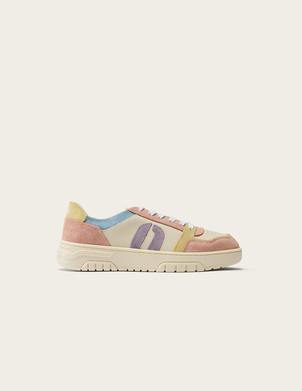 Nora low-top trainers - Nude yellow white