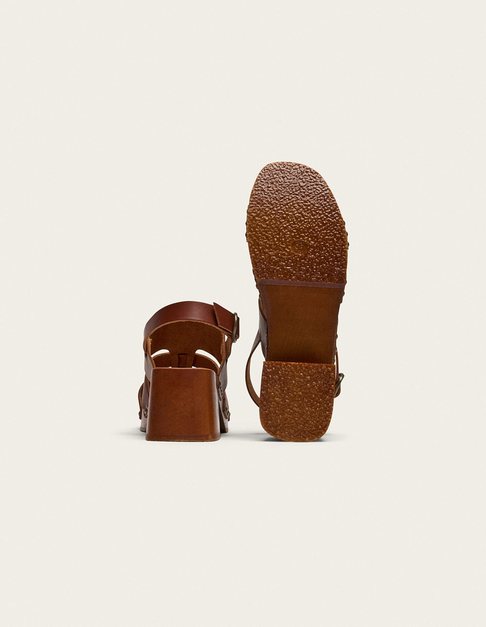 Opunti Heel Sandals - Cognac Leather