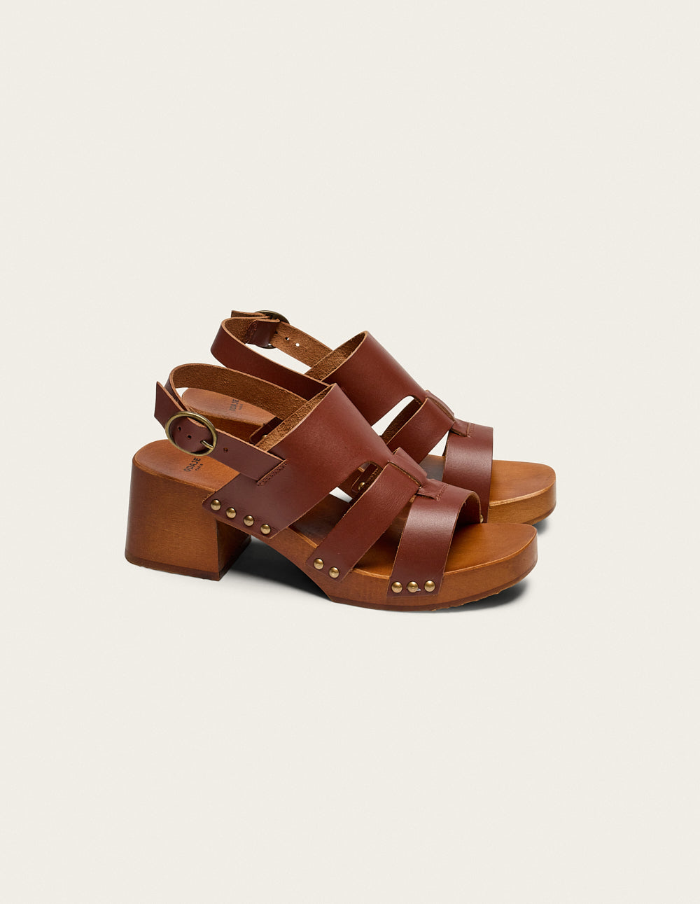 Opunti Heel Sandals - Cognac Leather