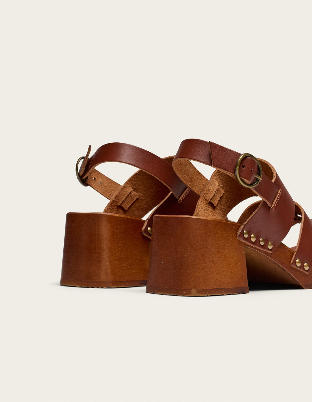 Opunti Heel Sandals - Cognac Leather