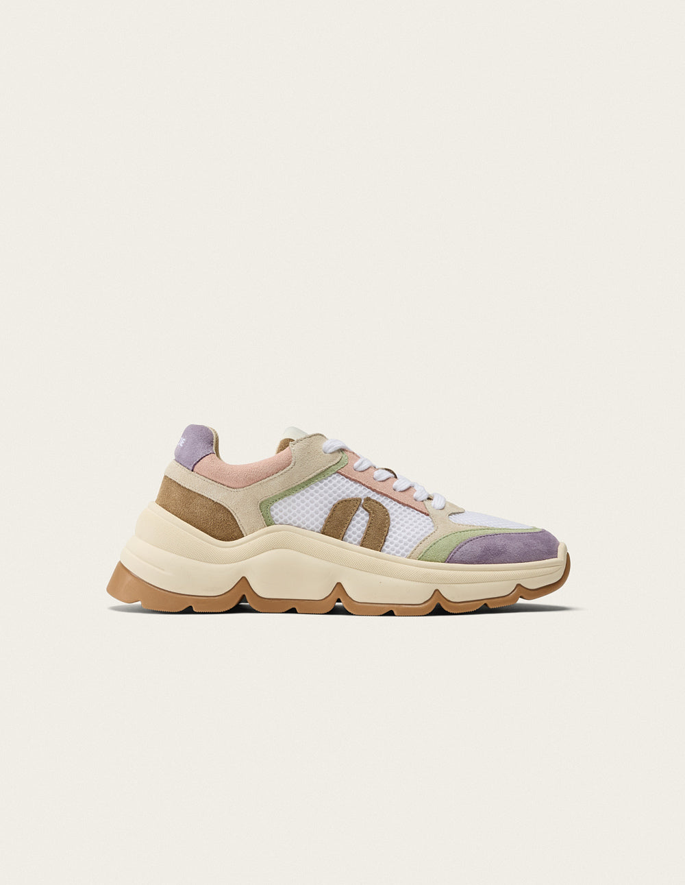 Orna low-top trainers - Lilac green white