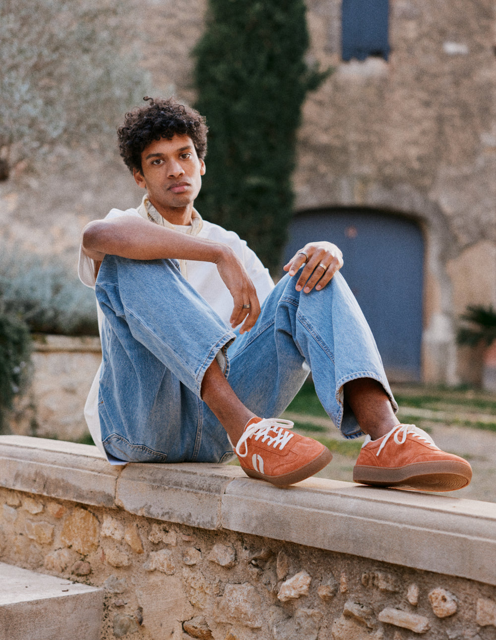 Pablo low-top trainers - Terracotta