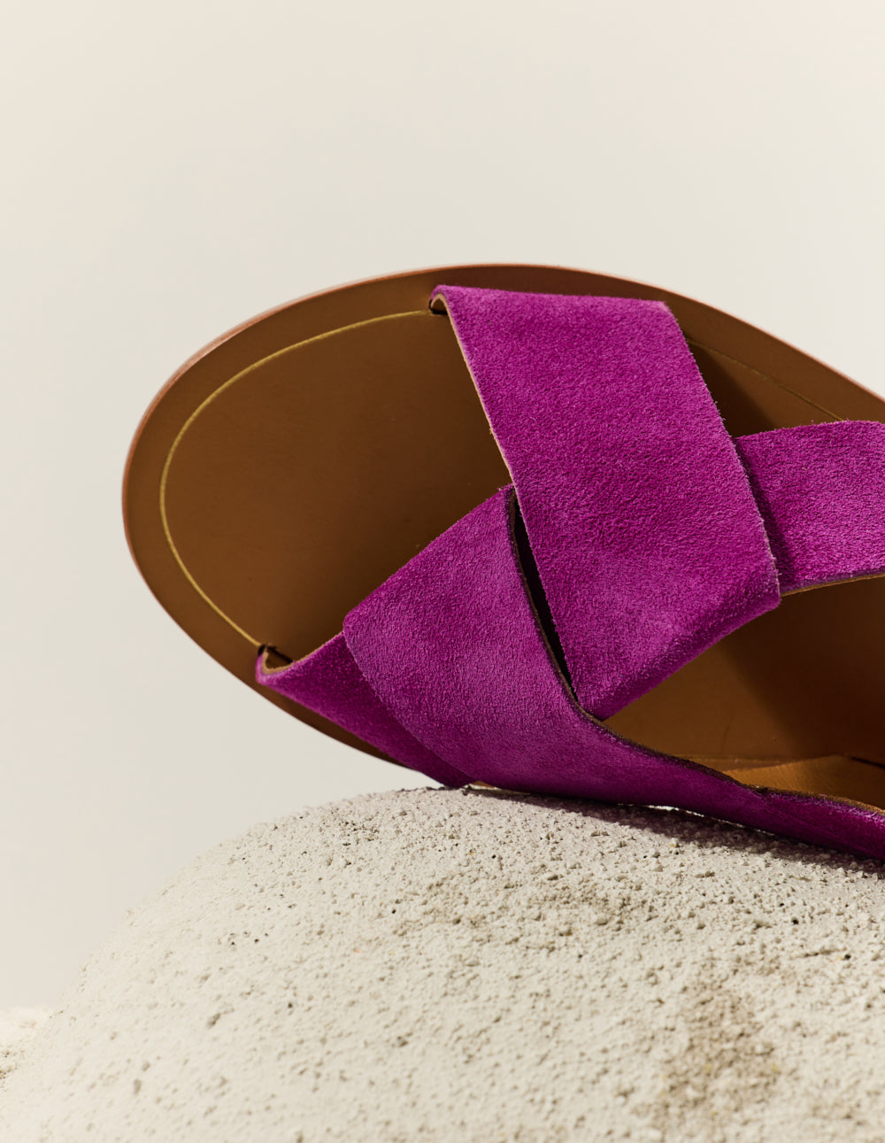 Paloma Sandals - Magenta Suede