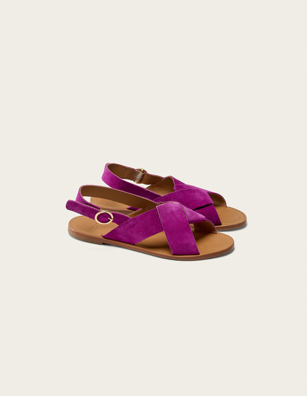 Paloma Sandals - Magenta Suede