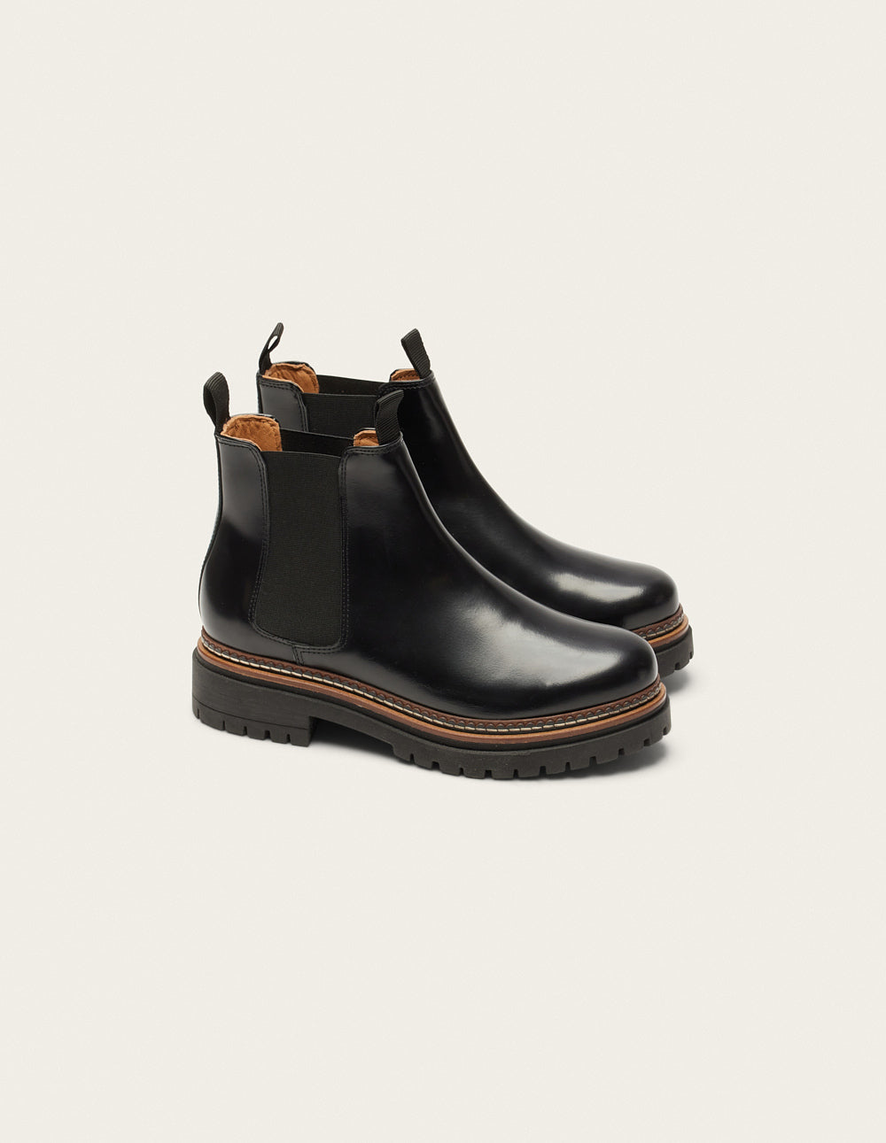 Bottines Pernille - Cuir box noir