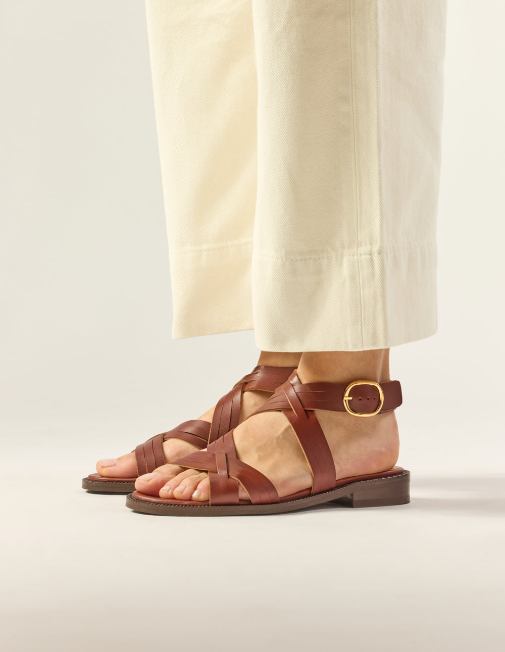 Pinti Sandals - Mahogany Leather