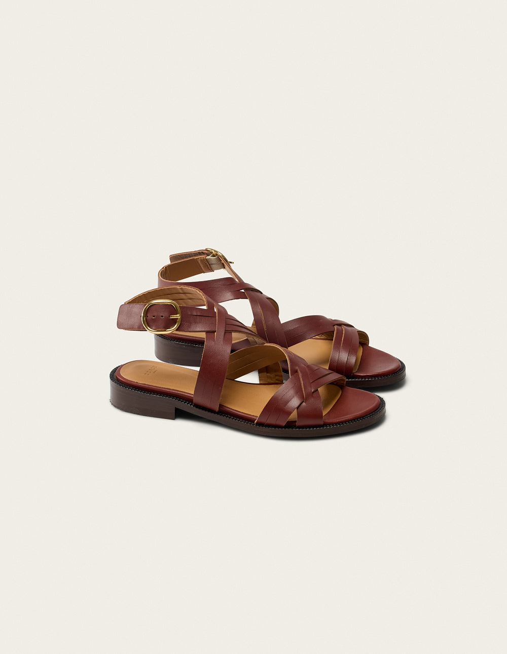 Pinti Sandals - Mahogany Leather