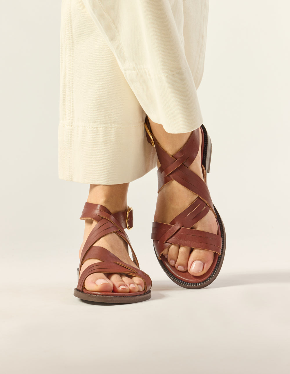 Pinti Sandals - Mahogany Leather